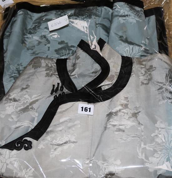 A Chinese silk brocade Mandarin coat